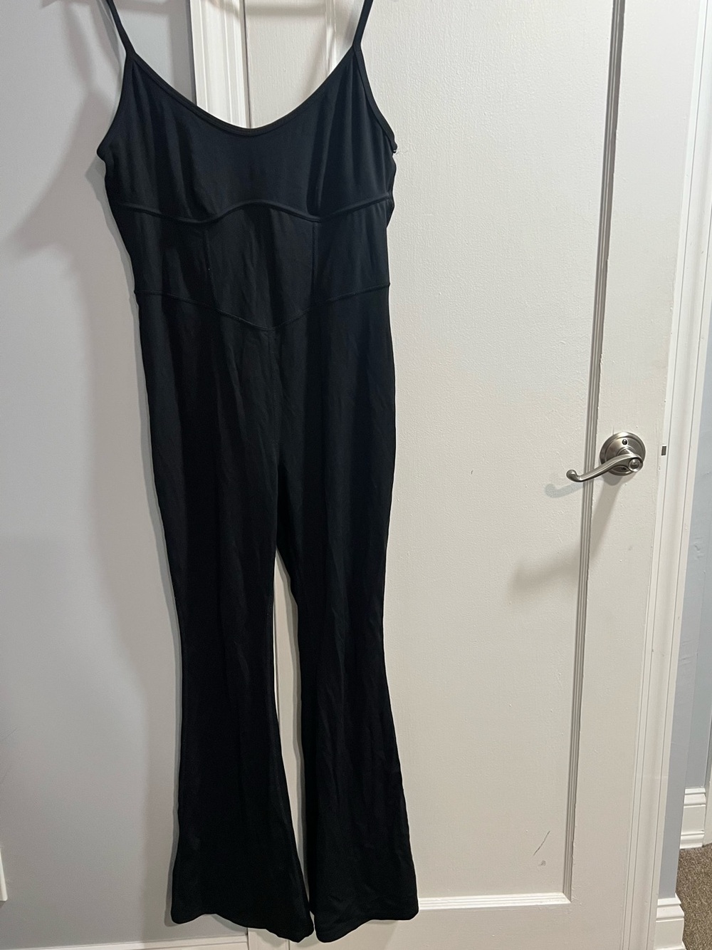 JoyLab Black Spaghetti-Strap Wide-Leg Jumpsuit